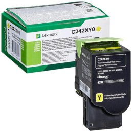 Cartus de toner (3.5K) Lexmark C242XY0 Yellow Return Program pentru C2425dw C2535dw MC2425adw MC2535adwe MC2640adwe