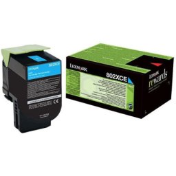 Cartus de toner (4K) Lexmark 802XCE (80C2XCE) Cyan Corporate pentru CX510de CX510dhe CX510dthe