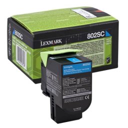 Cartus de toner (2K) Lexmark 802SC (80C2SC0) Cyan Return Program pentru CX310dn CX310n CX410de CX410dte CX410e CX510de CX510dhe CX510dthe