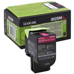 Cartus de toner (2K) Lexmark 802SM (80C2SM0) Magenta Return Program pentru CX310dn CX310n CX410de CX410dte CX410e CX510de CX510dhe CX510dthe