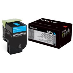 Cartus de toner (4K) Lexmark 800X2 (80C0X20) Cyan pentru CX510de CX510dhe CX510dthe