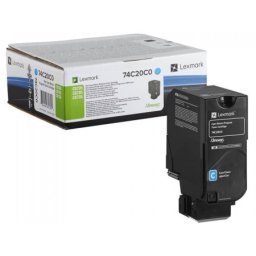 Cartus de toner (3K) Lexmark 74C20C0 Cyan Return Program pentru CS720de CS720dte CS725de CS725dte CX725de CX725dhe CX725dthe