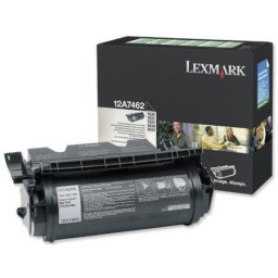 Cartus de toner (21K) Lexmark 12A7462 Black Return Program pentru T630 VE T630dn T630n T632 T632dtn T632n T632tn T634 T634dtn T634dtnf T634n T634tn X630 MFP X632 X632e X632s X634dte X634e
