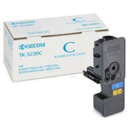 Cartus de toner (2.2K) Kyocera TK-5230C Cyan (TK5230C, 1T02R9CNL0) pentru ECOSYS M5521cdw M5521cdn P5021cdn P5021cdw