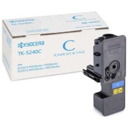 Cartus de toner (3K) Kyocera TK-5240C Cyan (TK5240C, 1T02R7CNL0) pentru ECOSYS M5526cdw M5526cdn P5026cdn P5026cdw