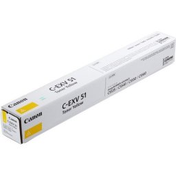 Cartus de toner (60K) Canon EXV 51 Yellow (0484C002, C-EXV51Y, CEXV51Y) pentru imageRUNNER (iR) ADVANCE C5535 C5535i C5540i C5550i C5560i DX C5735i C5740i C5750i C5760i