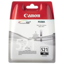 Cartus de cerneala Canon CLI-521BK Black (2933B001, CLI521BK) pentru PIXMA iP3600 iP4600 iP4600x iP4700 MP540 MP540x MP550 MP560 MP620 MP620B MP630 MP640 MP980 MP990 MX860 MX870