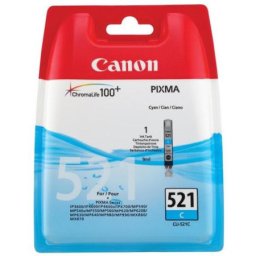 Cartus de cerneala Canon CLI-521C Cyan (2934B001, CLI521C) pentru PIXMA iP3600 iP4600 iP4600x iP4700 MP540 MP540x MP550 MP560 MP620 MP620B MP630 MP640 MP980 MP990 MX860 MX870