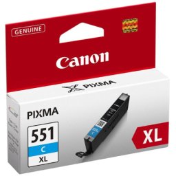 Cartus de cerneala Canon CLI-551C XL Cyan (6444B001, CLI551CXL) pentru PIXMA iP7250 iP8750 iX6850 MG5450 MG5550 MG5650 MG6350 MG6450 MG6650 MG7150 MG7550 MX725 MX925