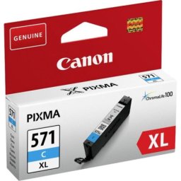 Cartus de cerneala Canon CLI-571C XL Cyan (0332C001, CLI571CXL) pentru PIXMA MG5750 MG5751 MG5752 MG5753 MG6850 MG6851 MG6852 MG6853 MG7750 MG7751 MG7752 MG7753 TS5050 TS5051 TS5053 TS5055 TS6050 TS6051 TS6052 TS8050 TS8051 TS8052 TS8053 TS9050 TS9055
