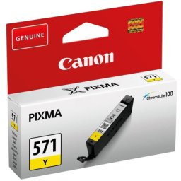 Cartus de cerneala Canon CLI-571Y Yellow (0388C001, CLI571Y) pentru PIXMA MG5750 MG5751 MG5752 MG5753 MG6850 MG6851 MG6852 MG6853 MG7750 MG7751 MG7752 MG7753 TS5050 TS5051 TS5053 TS5055 TS6050 TS6051 TS6052 TS8050 TS8051 TS8052 TS8053 TS9050 TS9055