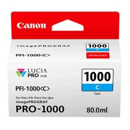 Cartus de cerneala Canon PFI-1000C Cyan (0547C001, PFI1000C) pentru imagePROGRAF PRO 1000