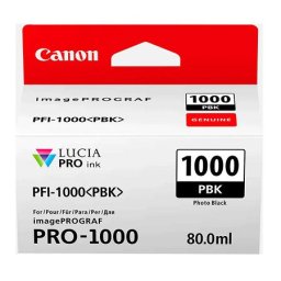 Cartus de cerneala Canon PFI-1000PBK Photo Black (0546C001, PFI1000PBK) pentru imagePROGRAF PRO 1000
