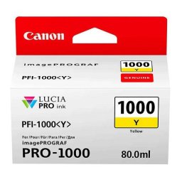 Cartus de cerneala Canon PFI-1000Y Yellow (0549C001, PFI1000Y) pentru imagePROGRAF PRO 1000
