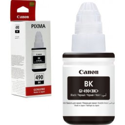 Flacon cerneala Canon GI-490BK Black (0663C001, GI490BK) pentru PIXMA G1400 G1410 G1411 G2400 G2410 G2411 G3400 G3410 G3411 G4400 G4410 G4411