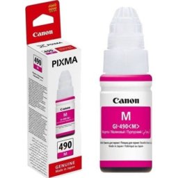 Flacon cerneala Canon GI-490M Magenta (0665C0011, GI490M) pentru PIXMA G1400 G1410 G1411 G2400 G2410 G2411 G3400 G3410 G3411 G4400 G4410 G4411