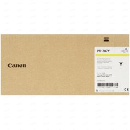 Cartus de cerneala Canon PFI-707Y Yellow (9824B001, PFI707Y) pentru imagePROGRAF iPF830 iPF840 iPF850