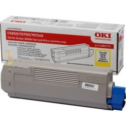 Cartus de toner (6K) Oki 43865721 Yellow pentru C5850 C5850dn C5850n C5950 MC560
