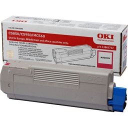 Cartus de toner (6K) Oki 43865722 Magenta pentru C5850 C5850dn C5850n C5950 MC560