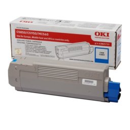 Cartus de toner (6K) Oki 43865723 Cyan pentru C5850 C5850dn C5850n C5950 MC560