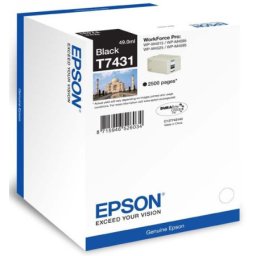 Cartus de cerneala original Epson T7431 Black (C13T74314010) pentru WorkForce Pro WP M4015DN M4095DN M4525DNF M4595DNF