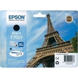 Cartus de cerneala original Epson T7021 Black (C13T70214010) pentru WorkForce Pro WP 4015DN 4025DW 4095DN6 4515DN 4525DNF 4535DWF 4545DTWF 4595DNF 4595DNF6