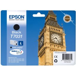 Cartus de cerneala original Epson T7031 Black (C13T70314010) pentru WorkForce Pro WP 4015DN 4025DW 4095DN6 4515DN 4525DNF 4535DWF 4545DTWF 4595DNF 4595DNF6
