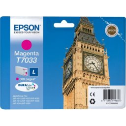 Cartus de cerneala original Epson T7033 Magenta (C13T70334010) pentru WorkForce Pro WP 4015DN 4025DW 4095DN6 4515DN 4525DNF 4535DWF 4545DTWF 4595DNF 4595DNF6