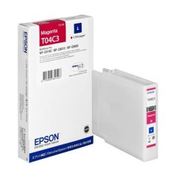 Cartus de cerneala original Epson T04C3 Magenta (C13T04C340) pentru WorkForce Pro WF C8190 C8190D3TWC C8190DTW C8190DTWC C8190DW C8610 C8610DWF C8690 C8690D3TWFC C8690DTWF C8690DTWFC C8690DWF