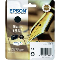 Cartus de cerneala original Epson 16XL Black (C13T16314010) pentru WorkForce WF 2010W 2510WF 2520NF 2530WF 2540WF 2630WF 2650DWF 2660DWF 2750 2750DWF 2760DWF