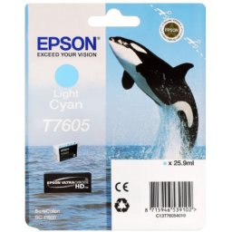 Cartus de cerneala original Epson T7605 Light Cyan (C13T760540) pentru SureColor SC P600