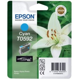 Cartus de cerneala original Epson T0592 Cyan (C13T059240) pentru Stylus Photo R2400 Pro