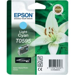 Cartus de cerneala original Epson T0595 Light Cyan (C13T059540) pentru Stylus Photo R2400 Pro