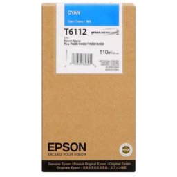 Cartus de cerneala original Epson T6112 Cyan (C13T611200) pentru Stylus Pro 7400 7450 9400 9450