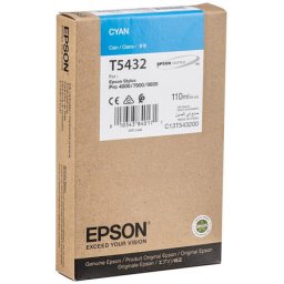 Cartus de cerneala original Epson T5432 Cyan (C13T543200) pentru Stylus Pro 4000 4400 7600 9600