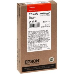 Cartus de cerneala original Epson T653A Orange (C13T653A00) pentru Stylus Pro 4900