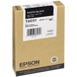 Cartus de cerneala original Epson T6051 Photo Black (C13T605100) pentru Stylus Pro 4800 4880