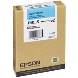 Cartus de cerneala original Epson T6055 Light Cyan (C13T605500) pentru Stylus Pro 4800 4880