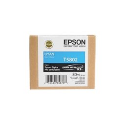 Cartus de cerneala original Epson T5802 Cyan (C13T580200) pentru Stylus Pro 3800 3880