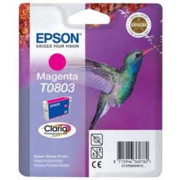 Cartus de cerneala original Epson T0803 Magenta (C13T080340) pentru Stylus Photo P50 PX650 PX660 PX700W PX710W PX720WD PX730WD PX800FW PX810FW PX820FWD PX830FWD R265 R285 R360 RX560 RX585 RX685