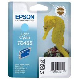 Cartus de cerneala original Epson T0485 Light Cyan (C13T048540) pentru Stylus Photo R200 R220 R300 R300M R320 R330 R340 R350 RX300 RX320 RX500 RX600 RX620 RX640