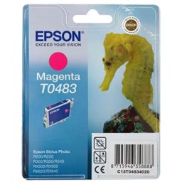 Cartus de cerneala original Epson T0483 Magenta (C13T048340) pentru Stylus Photo R200 R220 R300 R300M R320 R330 R340 R350 RX300 RX320 RX500 RX600 RX620 RX640