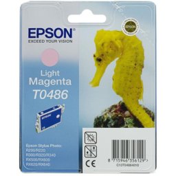 Cartus de cerneala original Epson T0486 Light Magenta (C13T048640) pentru Stylus Photo R200 R220 R300 R300M R320 R330 R340 R350 RX300 RX320 RX500 RX600 RX620 RX640