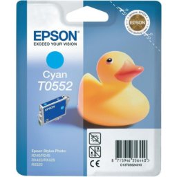 Cartus de cerneala original Epson T0552 Cyan (C13T055240) pentru Stylus Photo R240 R245 RX420 RX425 RX520