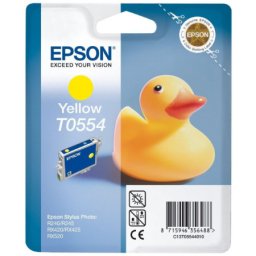 Cartus de cerneala original Epson T0554 Yellow (C13T055440) pentru Stylus Photo R240 R245 RX420 RX425 RX520