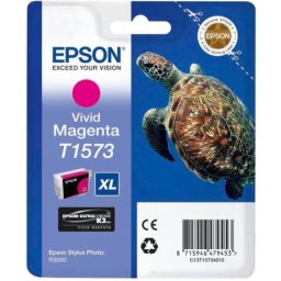 Cartus de cerneala original Epson T1573 Vivid Magenta (C13T157340) pentru Stylus Photo R3000