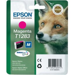 Cartus de cerneala original Epson T1283 Magenta (C13T12834010) pentru Stylus Office BX305F BX305FW Plus S22 SX125 SX130 SX230 SX235W SX420W SX425W SX430W SX435W SX438W SX440W SX445W SX445WE