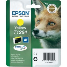 Cartus de cerneala original Epson T1284 Yellow (C13T12844010) pentru Stylus Office BX305F BX305FW Plus S22 SX125 SX130 SX230 SX235W SX420W SX425W SX430W SX435W SX438W SX440W SX445W SX445WE