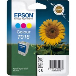 Cartus de cerneala original Epson T018 Color (C13T01840110) pentru Stylus Color 1000 ICS 1000ICS 680 685 777 777i