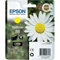 Cartus de cerneala original Epson 18 Yellow (C13T18044010) pentru MUFC Limited Edition Expression Home XP 30 102 202 205 212 215 225 302 305 312 315 322 325 402 405 412